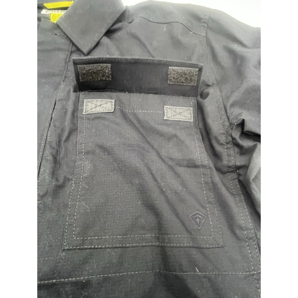 First Tactical Mens Large Black Tactical Duty Shirt Hidden Zip Police EMS - Picture 3 of 5